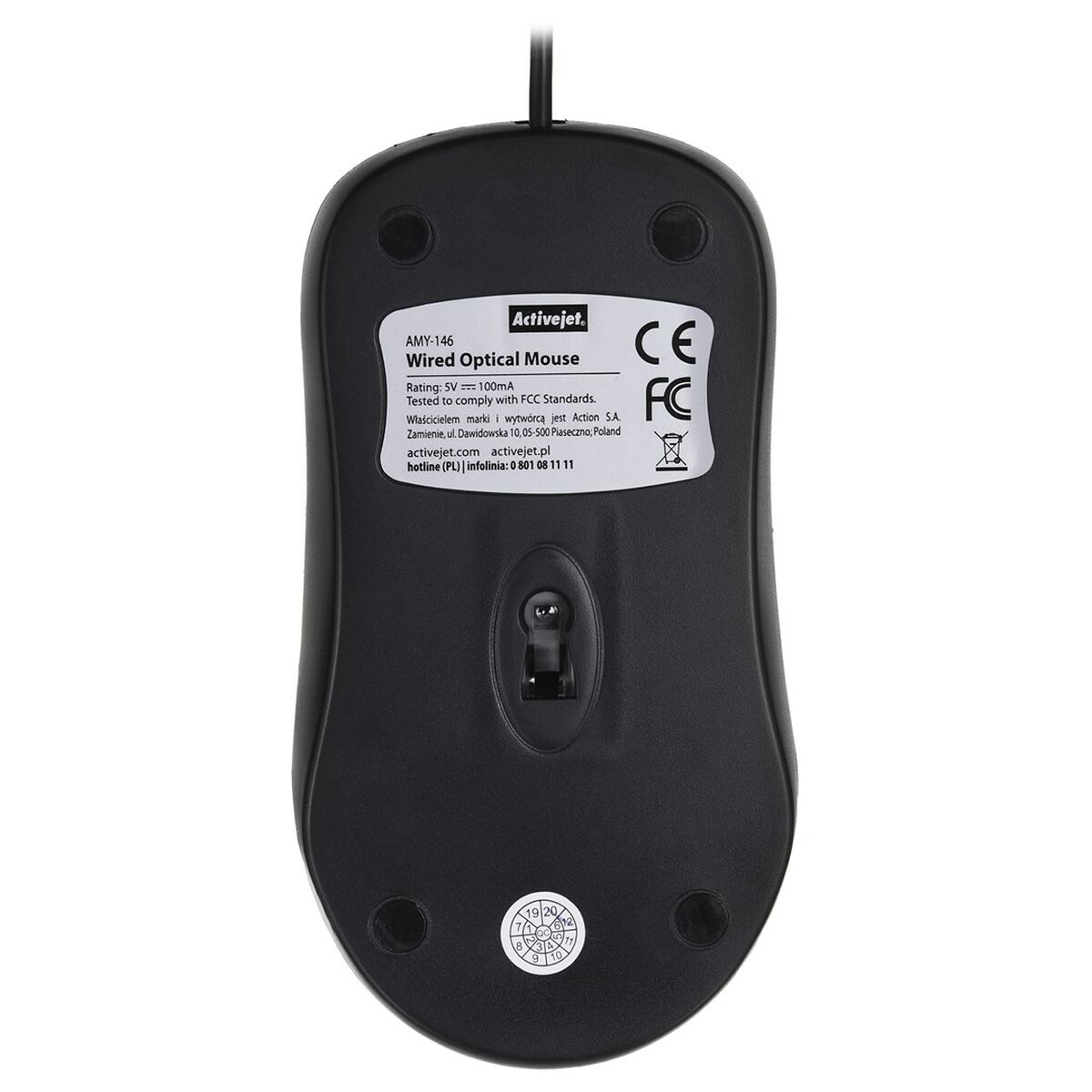 Optiline Hiir Activejet AMY-146 Must 1000 dpi